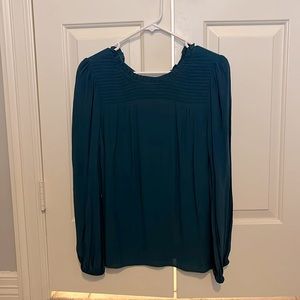 NWT Talbots LS smocked blouse